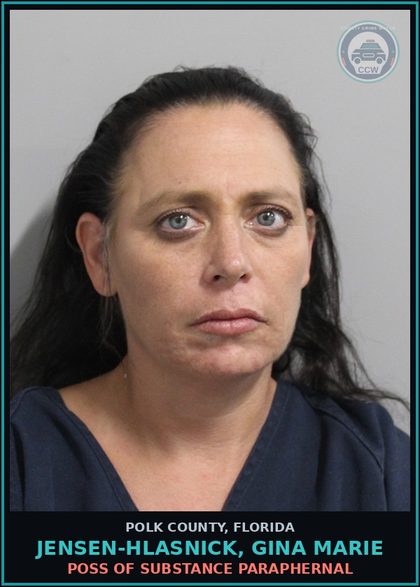 CCW arrest card for JENSEN-HLASNICK, GINA MARIE in Polk County: Loitering or Prowling