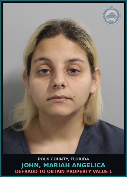 CCW arrest card for JOHN, MARIAH ANGELICA in Polk County: Retail Theft $750+ Or Coordinate W