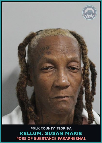 CCW arrest card for KELLUM, SUSAN MARIE in Polk County: Possess Display Canceled Revoked S