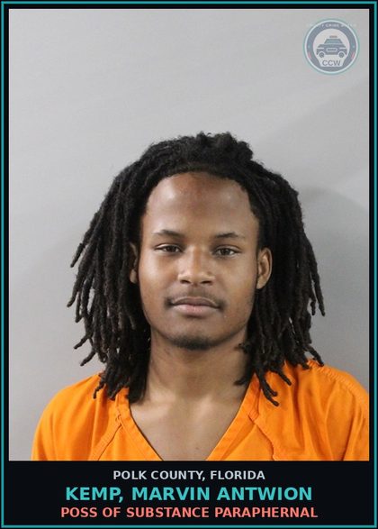 CCW arrest card for KEMP, MARVIN ANTWION in Polk County: Canna POSSESS Not More Than 20