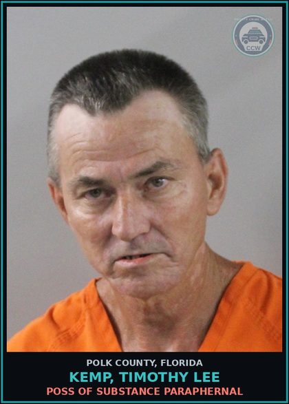CCW arrest card for KEMP, TIMOTHY LEE in Polk County: Resist Officer w o Viol.