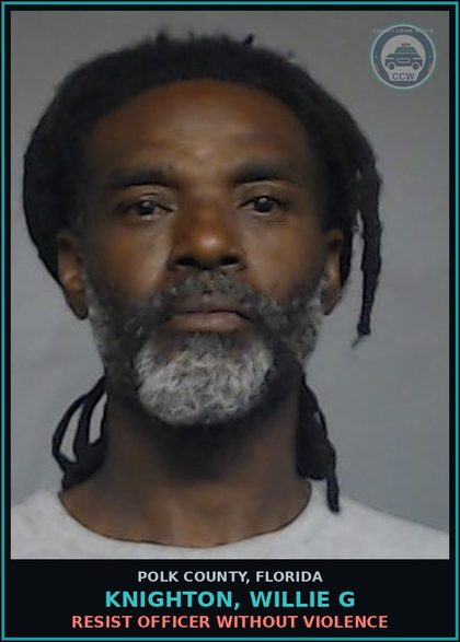 CCW arrest card for KNIGHTON, WILLIE G in Polk County: Information Non Criminal Offense