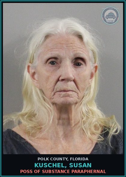 CCW arrest card for KUSCHEL, SUSAN in Polk County: POSS OF DRUG PARAPHERNAL