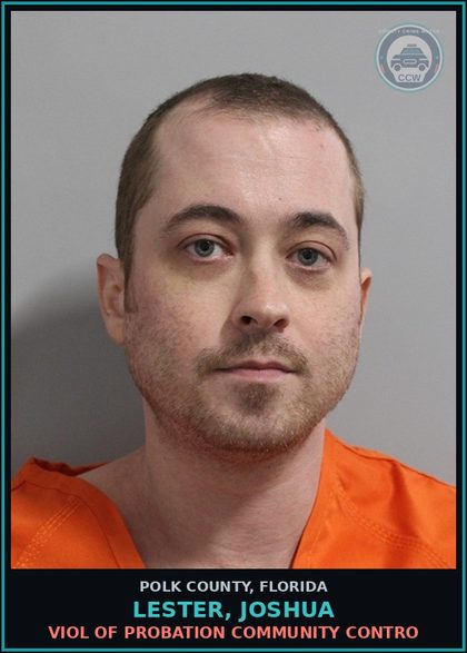 CCW arrest card for LESTER, JOSHUA in Polk County: Viol of Probation Community Contro