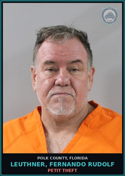 CCW arrest card for LEUTHNER, FERNANDO RUDOLF in Polk County: Petit Theft