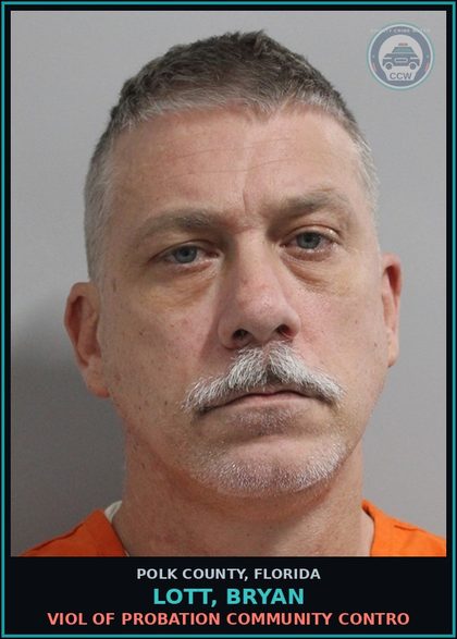 CCW arrest card for LOTT, BRYAN in Polk County: Viol of Probation Community Contro