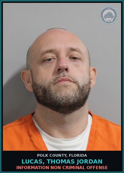 CCW arrest card for LUCAS, THOMAS JORDAN in Polk County: Information Non Criminal Offense