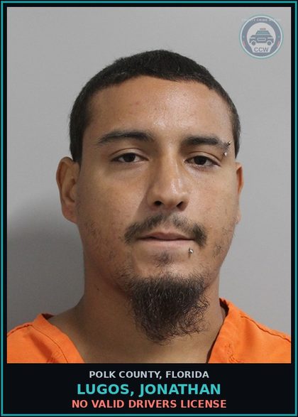 CCW arrest card for LUGOS, JONATHAN in Polk County: No Valid Drivers License