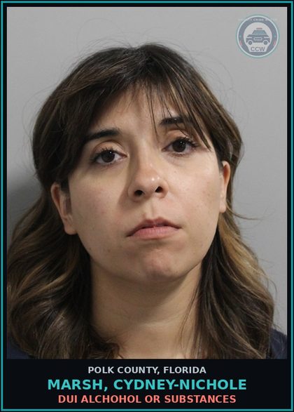 CCW arrest card for MARSH, CYDNEY-NICHOLE in Polk County: Resist Officer w o Viol.
