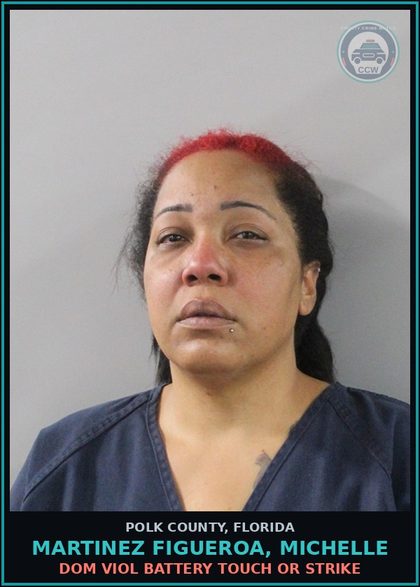 CCW arrest card for MARTINEZ FIGUEROA, MICHELLE in Polk County: Dom Viol Battery Touch or Strike