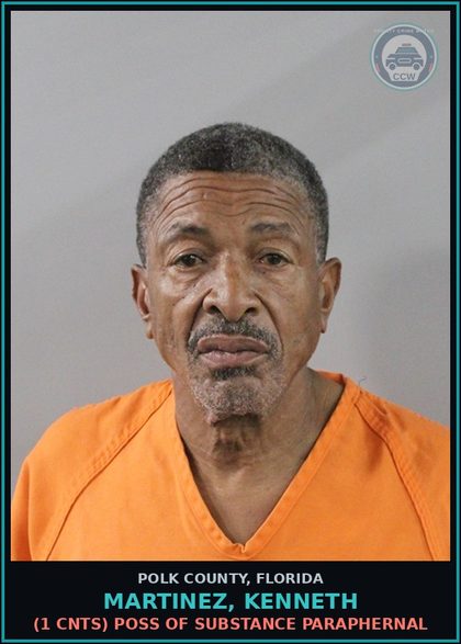 CCW arrest card for MARTINEZ, KENNETH in Polk County: Canna POSSESS Not More Than 20