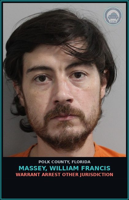 CCW arrest card for MASSEY, WILLIAM FRANCIS in Polk County: Warrant Arrest Other Jurisdiction