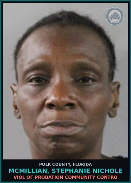 CCW arrest card for MCMILLIAN, STEPHANIE NICHOLE in Polk County: Viol of Probation Community Contro
