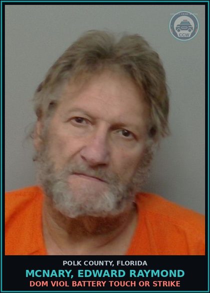 CCW arrest card for MCNARY, EDWARD RAYMOND in Polk County: Dom Viol Battery Touch or Strike