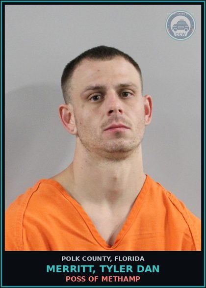 CCW arrest card for MERRITT, TYLER DAN in Polk County: Poss. Use Narcotic Paraphernalia