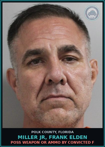 CCW arrest card for MILLER JR, FRANK ELDEN in Polk County: POSS OF DRUG PARAPHERNAL