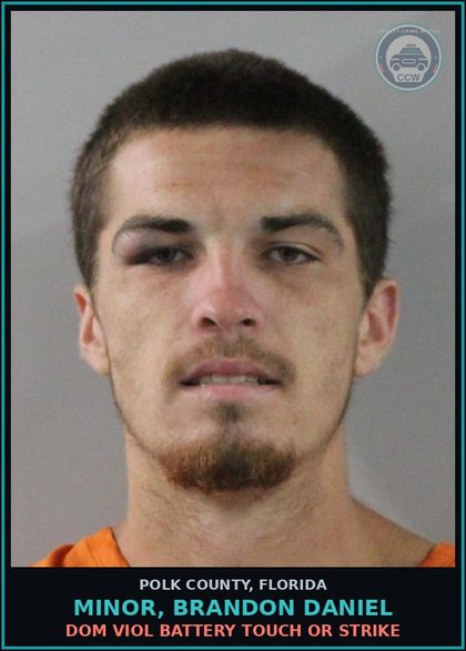 CCW arrest card for MINOR, BRANDON DANIEL in Polk County: Criminal Mischief $1000 or more