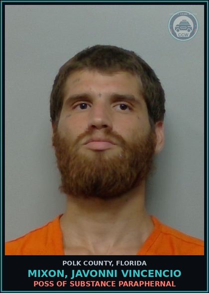 CCW arrest card for MIXON, JAVONNI VINCENCIO in Polk County: Attempted Tampering With Evidence