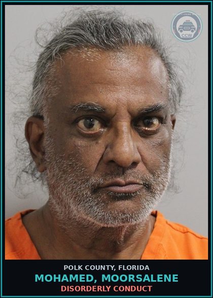 CCW arrest card for MOHAMED, MOORSALENE in Polk County: Disorderly Conduct