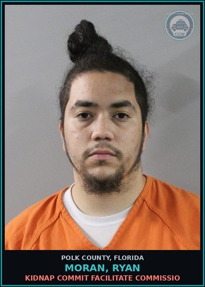 CCW arrest card for MORAN, RYAN in Polk County: Kidnap Commit Facilitate Commissio