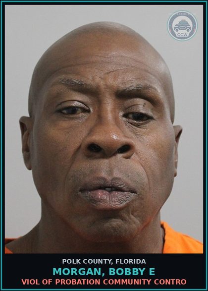 CCW arrest card for MORGAN, BOBBY E in Polk County: Viol of Probation Community Contro