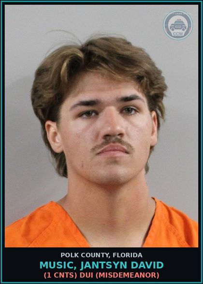 CCW arrest card for MUSIC, JANTSYN DAVID in Polk County: (1 cnts) DUI (MISDEMEANOR)