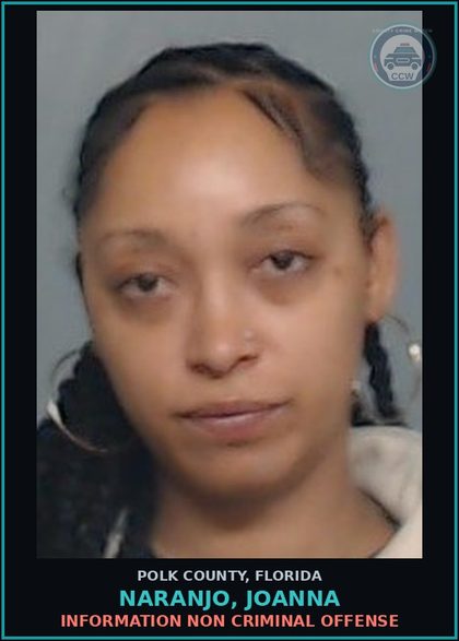 CCW arrest card for NARANJO, JOANNA in Polk County: Information Non Criminal Offense