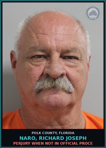 CCW arrest card for NARO, RICHARD JOSEPH in Polk County: Perjury when Not in Official Proce