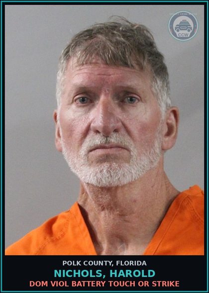 CCW arrest card for NICHOLS, HAROLD in Polk County: Dom Viol Battery Touch or Strike