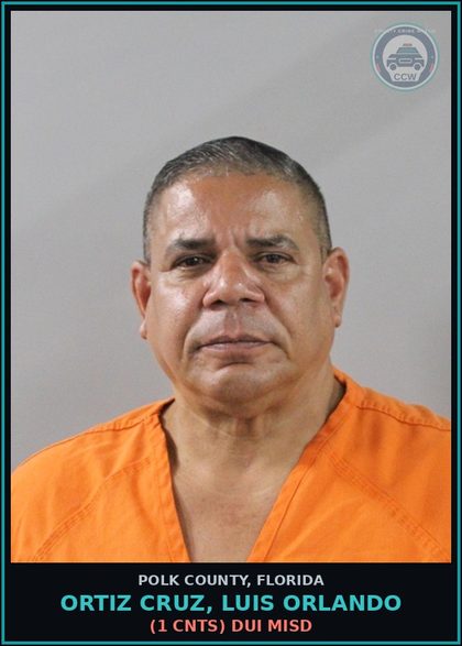 CCW arrest card for ORTIZ CRUZ, LUIS ORLANDO in Polk County: (1 cnts) POSS OF COCAINE