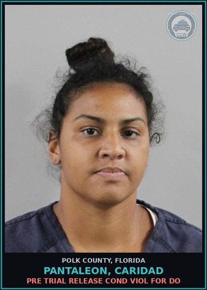 CCW arrest card for PANTALEON, CARIDAD in Polk County: Pre Trial Release Cond Viol For Do