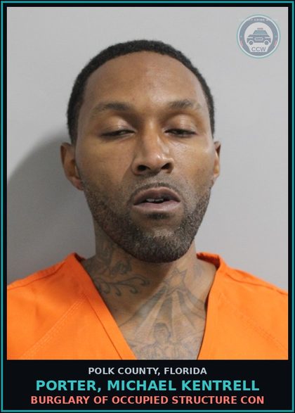 CCW arrest card for PORTER, MICHAEL KENTRELL in Polk County: Battery Prior Conviction