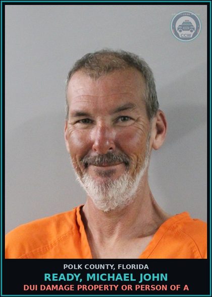 CCW arrest card for READY, MICHAEL JOHN in Polk County: 0.15 or Higher or W Person Under 1
