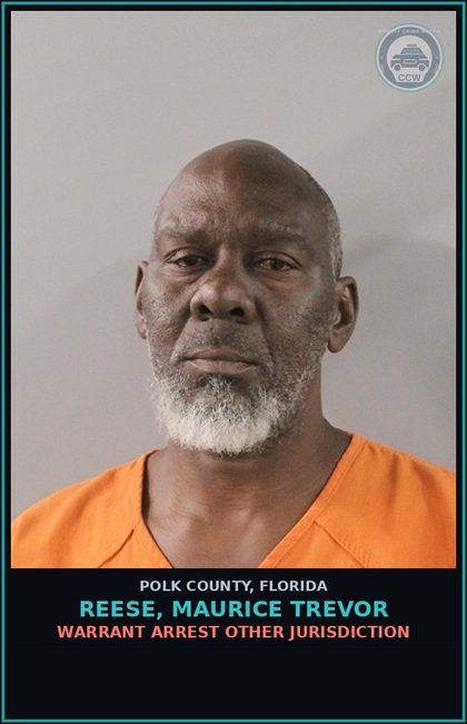 CCW arrest card for REESE, MAURICE TREVOR in Polk County: Warrant Arrest Other Jurisdiction