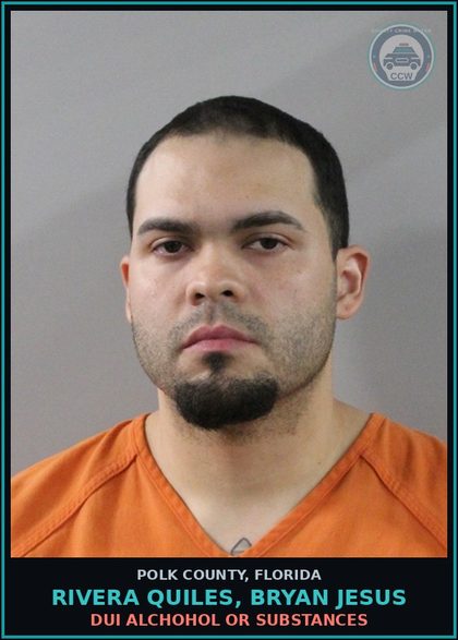 CCW arrest card for RIVERA QUILES, BRYAN JESUS in Polk County: DUI Alchohol or Drugs