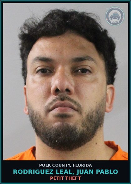 CCW arrest card for RODRIGUEZ LEAL, JUAN PABLO in Polk County: Petit Theft