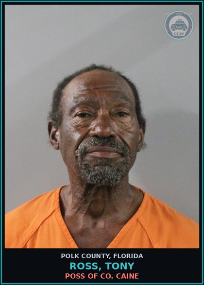 CCW arrest card for ROSS, TONY in Polk County: POSS OF COCAINE