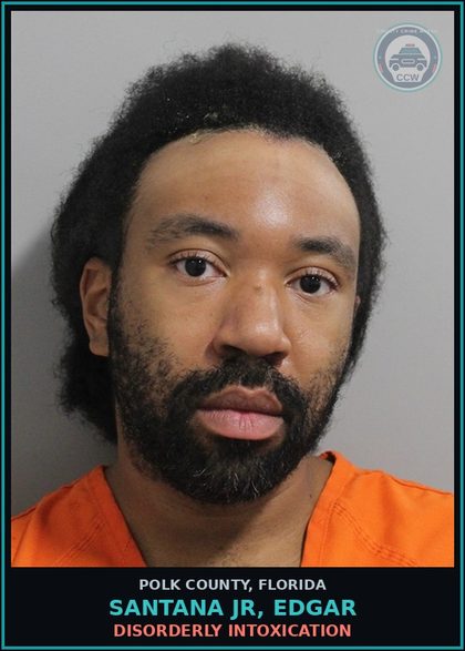 CCW arrest card for SANTANA JR, EDGAR in Polk County: Guest Fail to Leave After Request