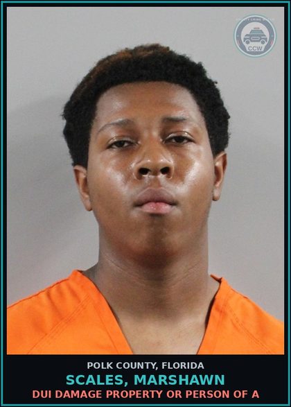 CCW arrest card for SCALES, MARSHAWN in Polk County: 0.15 or Higher or W Person Under 1