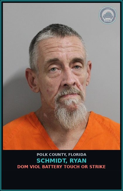 CCW arrest card for SCHMIDT, RYAN in Polk County: Dom Viol Battery Touch or Strike