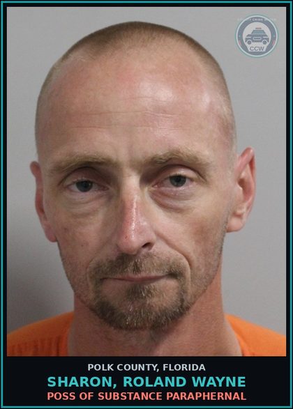 CCW arrest card for SHARON, ROLAND WAYNE in Polk County: POSS OF DRUG PARAPHERNAL