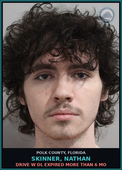CCW arrest card for SKINNER, NATHAN in Polk County: DRIVE W DL EXPIRED MORE THAN 6 MO