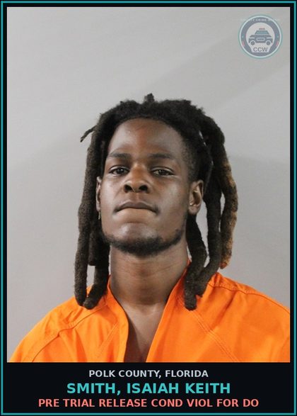 CCW arrest card for SMITH, ISAIAH KEITH in Polk County: Pre Trial Release Cond Viol For Do