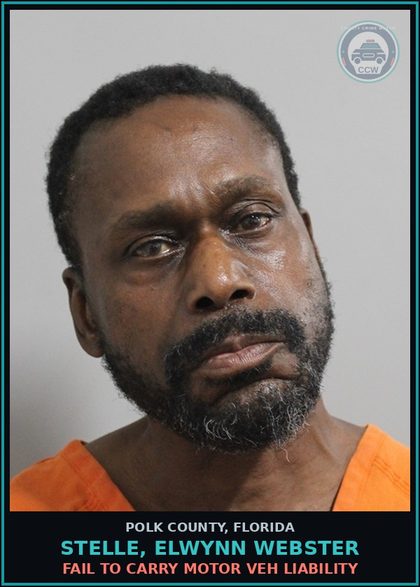 CCW arrest card for STELLE, ELWYNN WEBSTER in Polk County: Fail to Carry Motor Veh Liability