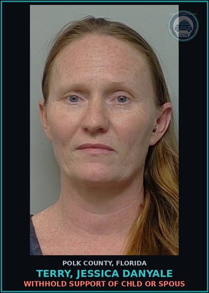 CCW arrest card for TERRY, JESSICA DANYALE in Polk County: Withhold Support of chld or Spous