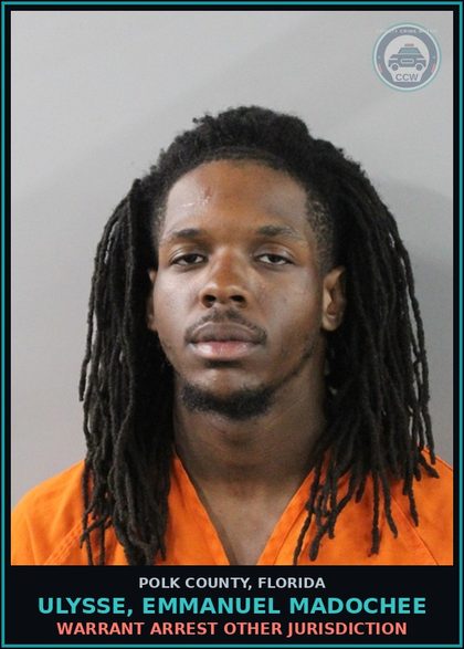 CCW arrest card for ULYSSE, EMMANUEL MADOCHEE in Polk County: Warrant Arrest Other Jurisdiction