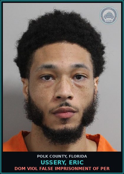 CCW arrest card for USSERY, ERIC in Polk County: Dom Viol False Imprisonment of Per
