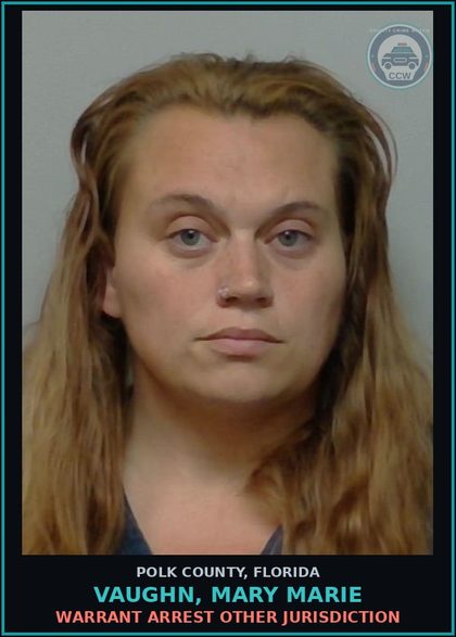 CCW arrest card for VAUGHN, MARY MARIE in Polk County: Warrant Arrest Other Jurisdiction