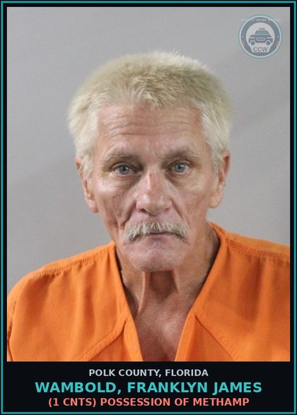 CCW arrest card for WAMBOLD, FRANKLYN JAMES in Polk County: Poss. Use Narcotic Paraphernalia