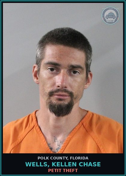 CCW arrest card for WELLS, KELLEN CHASE in Polk County: Resist Officer without Violence